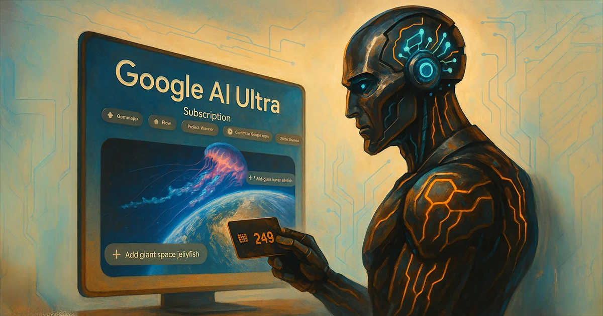 Roboter kauft 250$ Google AI Ultra Abo